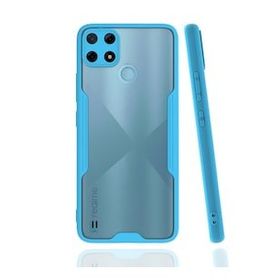 Realme C25Y Platin Silikon Mavi Kılıf