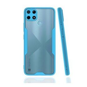 Realme C25Y Platin Silikon Mavi Kılıf