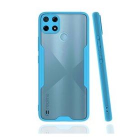 Realme C25Y Platin Silikon Mavi Kılıf