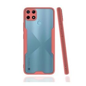 Realme C25Y Platin Silikon Pembe Kılıf