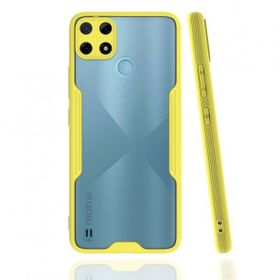 Realme C25Y Platin Silikon Sarı Kılıf