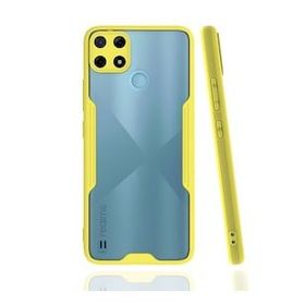 Realme C25Y Platin Silikon Sarı Kılıf