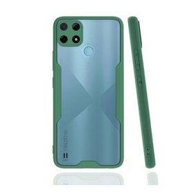 Realme C25Y Platin Silikon Yeşil Kılıf