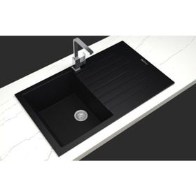 RealStone P004 Troya 86 Siyah Granit Eviye