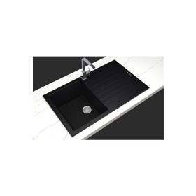 RealStone P004 Troya 86 Siyah Granit Eviye