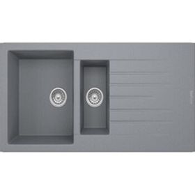 RealStone P005 Troya 100 Granit 100x50 cm Tezgah Üstü Gri Eviye