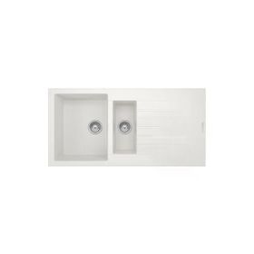 RealStone Troya 100 P005 Beyaz Tezgah Üstü 100x50 cm Granit Eviye