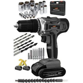 Rebellisch Germany Q3 Series 398 VF 40 Ah Darbeli Metal Şanzıman Çift Akülü Vidalama 27 Parça Matkap