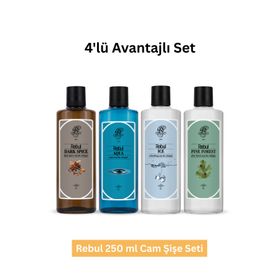 Rebul 4 x 250 ml Aqua + Dark Spice + Ice + Pine Kolonya