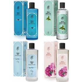 Rebul 4x270 ml Bouquet + Aqua + Green Tea + Ice Kolonya