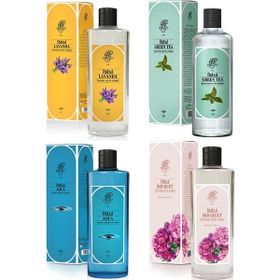 Rebul 4x270 ml Bouquet + Aqua + Green Tea + Ice Kolonya
