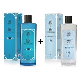Rebul Aqua 270 ml Cam Şişe Kolonya + Rebul Ice 270 ml Cam Şişe Kolonya