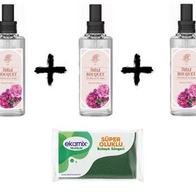 Rebul Bouquet Şakayık Buketi 3x100 ml Cam Kolonya