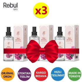 Rebul Bouquet Şakayık Buketi 3x100 ml Cam Kolonya