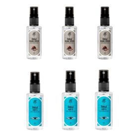 Rebul Dark Spice 3x50 ml Pet Sprey Kolonya + Aqua 3x50 ml Pet Sprey Kolonya
