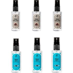 Rebul Dark Spice 3x50 ml Pet Sprey Kolonya + Aqua 3x50 ml Pet Sprey Kolonya