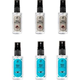 Rebul Dark Spice 3x50 ml Pet Sprey Kolonya + Aqua 3x50 ml Pet Sprey Kolonya