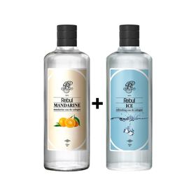 Rebul Mandarine Kolonyası Cam Şişe 270 ml + 270 ml Ice Kolonya Cam Şişe