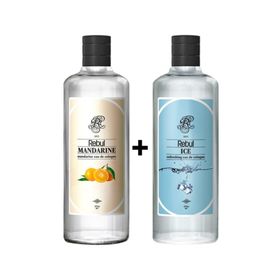 Rebul Mandarine Kolonyası Cam Şişe 270 ml + 270 ml Ice Kolonya Cam Şişe