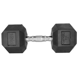 Rebuwo Kauçuk Kaplama Altıgen 15 kg Hex Dambıl