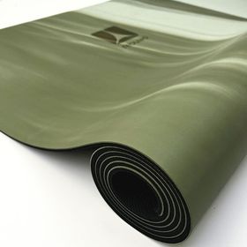 Rebuwo Kaydırmaz Doğal Kauçuk Yeşil Desenli Pilates Matı