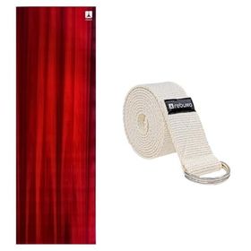 Rebuwo Per Kaydırmaz Çevre Dostu Eco Friendly 5 mm Bordo Yoga Mat