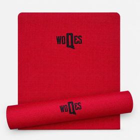 Rebuwo Woqes Kırmızı 6 mm Pvc Pilates ve Fitness Egzersiz Matı