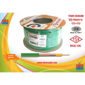 Reçber RG6U6 10 m Bakır Anten Kablosu