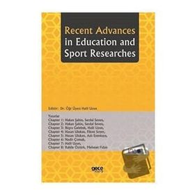 Recent Advances İn Education and Sport Researches Hakan Şahin