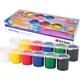 Red Apple 25 ml Sıralı Set 12 Renk Akrilik Boya