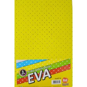 Red Apple 5 Renk 10'lu Yıldız Şekilli Delikli Eva