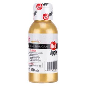 Red Apple Metalık Yaldız 100 ml Altın Kumaş Boyası