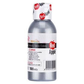 Red Apple Metalık Yaldız 100 ml Gümüş Kumaş Boyası