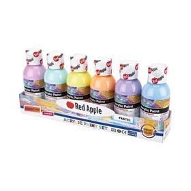 Red Apple RA100-6L 6x100 ml Pastel Renkler Akrilik Boya