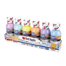 Red Apple RA100-6L 6x100 ml Pastel Renkler Akrilik Boya