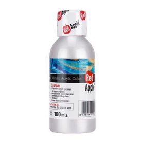 Red Apple RA110-75 Beyaz 100 gr Metalik Akrilik Boya