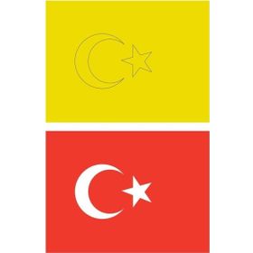 Red Castle KB-RC-056 Türk Bayrağı 5 Adet Büyük Boy A4 Kum Boyama Kartı Seti
