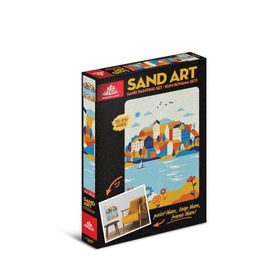 Red Castle YKO-14 Şehir ve Çiçekler Sand Art Kum Sanatı Yetişkin Kum Boyama Aktivite Seti