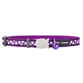 Red Dingo 12 mm Beyaz Benekli Mor Balık Tokalı Kedi Boyun Tasması