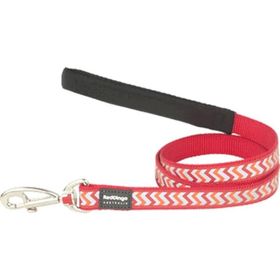 Red Dingo 12 mm Reflektörlü Ziggy Desenli Kırmızı Uzatma