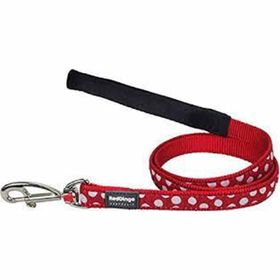 Red Dingo 20 mm Beyaz Benekli Kırmızı Köpek Uzatma Tasması