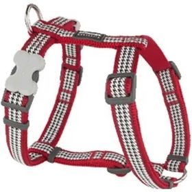 Red Dingo 25 mm Fang It Desenli Kırmızı Köpek Göğüs Tasması