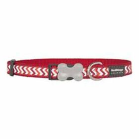 Red Dingo Kırmızı 15 mm Reflektörlü Zıggy Desenlı Boyun Tasması