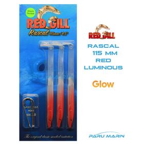 Red Gill Rascal 115 mm Red Luminous Silikon Balık