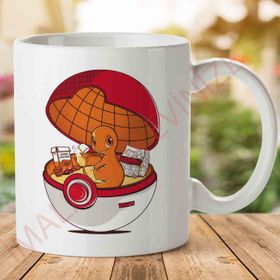 Red Pokehouse Charmander Pokemon Baskılı Kupa