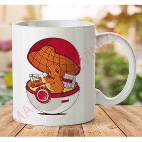 Red Pokehouse Charmander Pokemon Baskılı Kupa