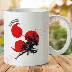 Red Sun Sasuke Sharingan Naruto Baskılı Kupa