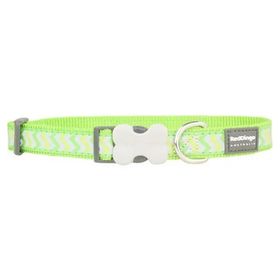 Reddingo 25 mm 41-63 cm Reflektörlü Ziggy Desenli Lime Kedi Boyun Tasması