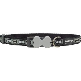Reddingo Bone Yard Desenli 12 mm Siyah Köpek Boyun Tasması