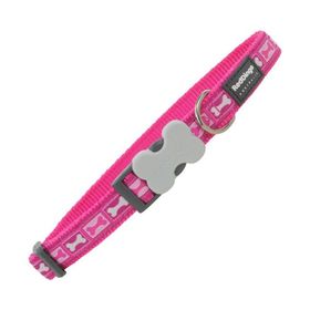 Reddingo Bone Yard Desenli Pembe 15 mm Köpek Boyun Tasması